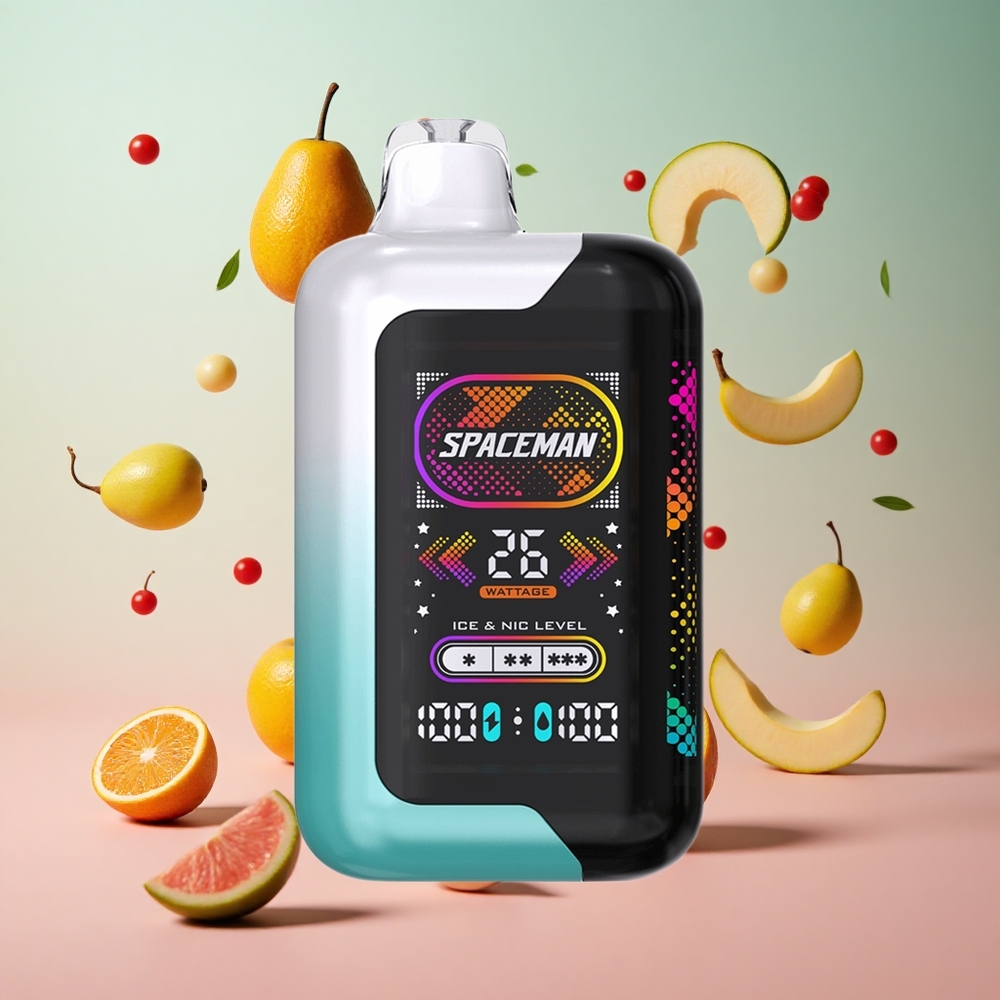 SMOK SPACEMAN SP40000 Vape Descartável 40000 Puffs Menta Fresca Brasil Atacadista Tela LED 2.28"