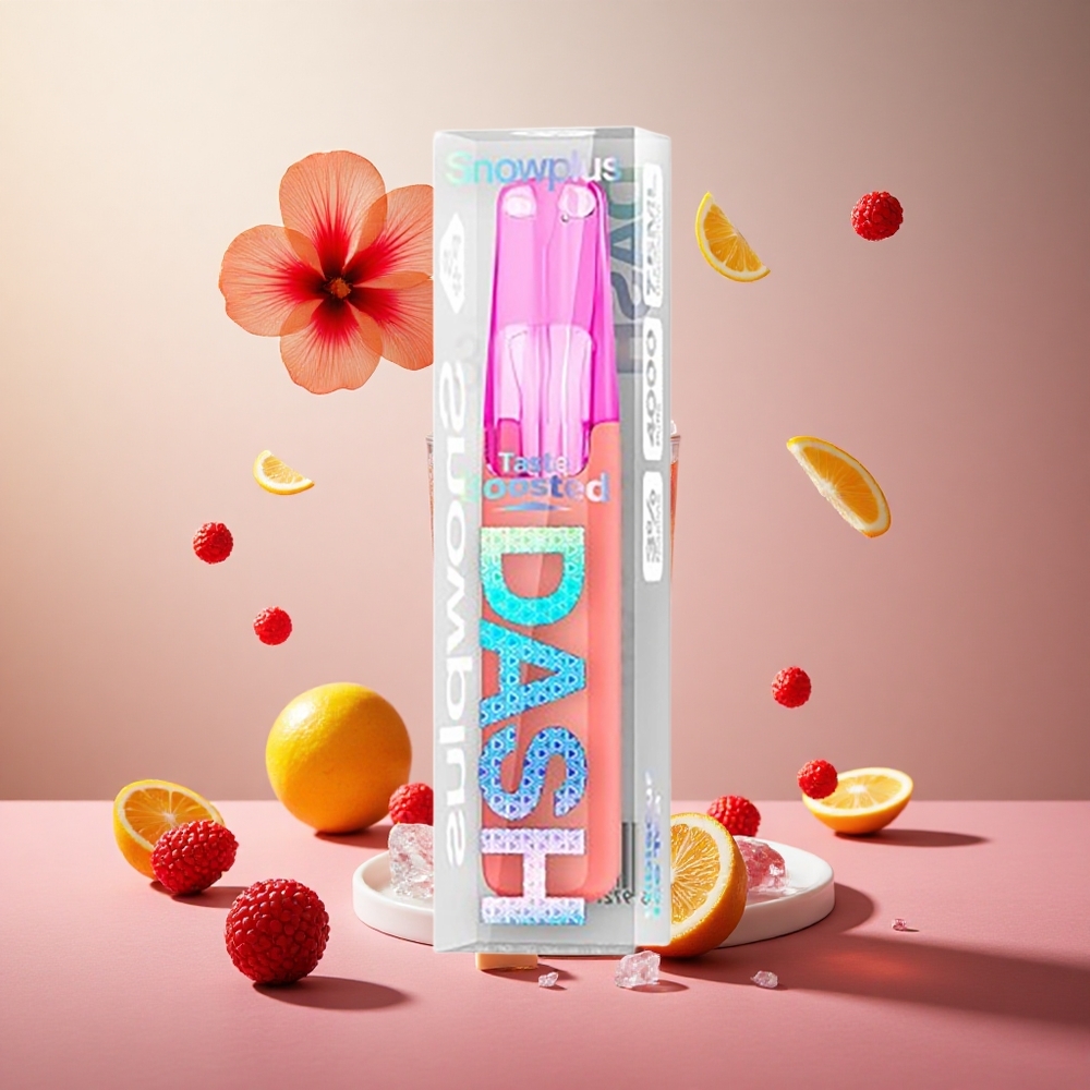 Snowplus Dash 4000 Puffs Chá Gelado de Hibisco Brasil Atacadista Atomizador Cerâmico 7,5 ml
