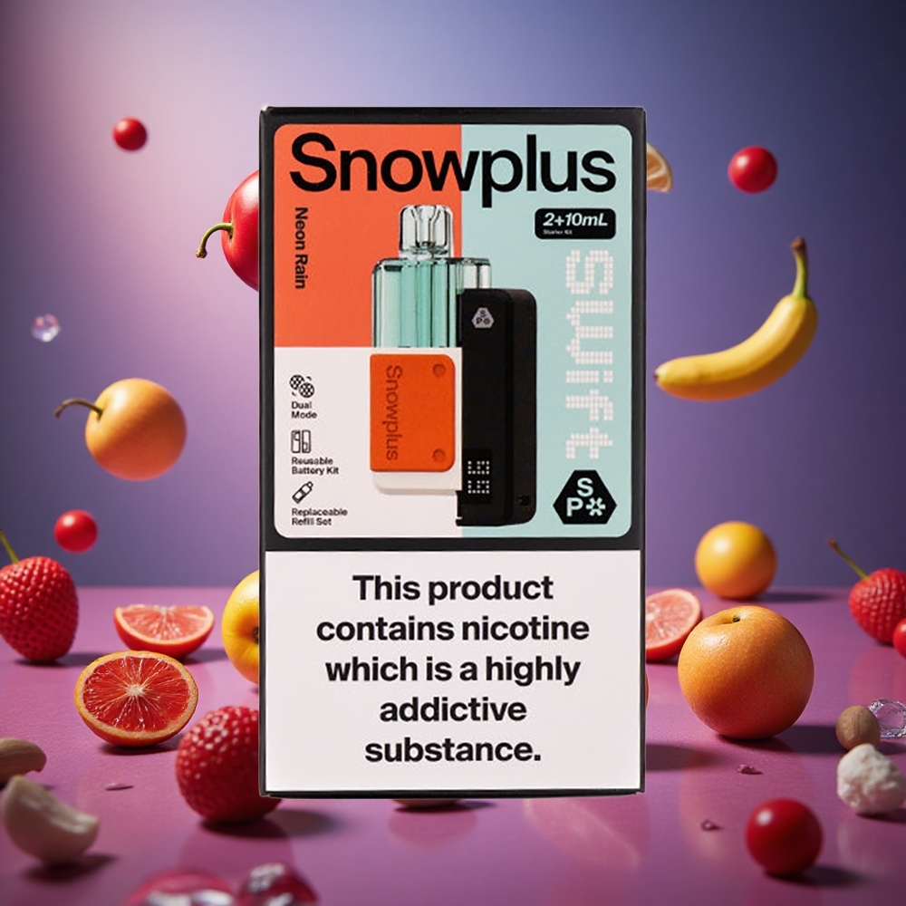 Snowplus Swift 5000 Puffs Kit Pod Pré-preenchido Chuva Neon (1000 mAh) Brasil Atacadista