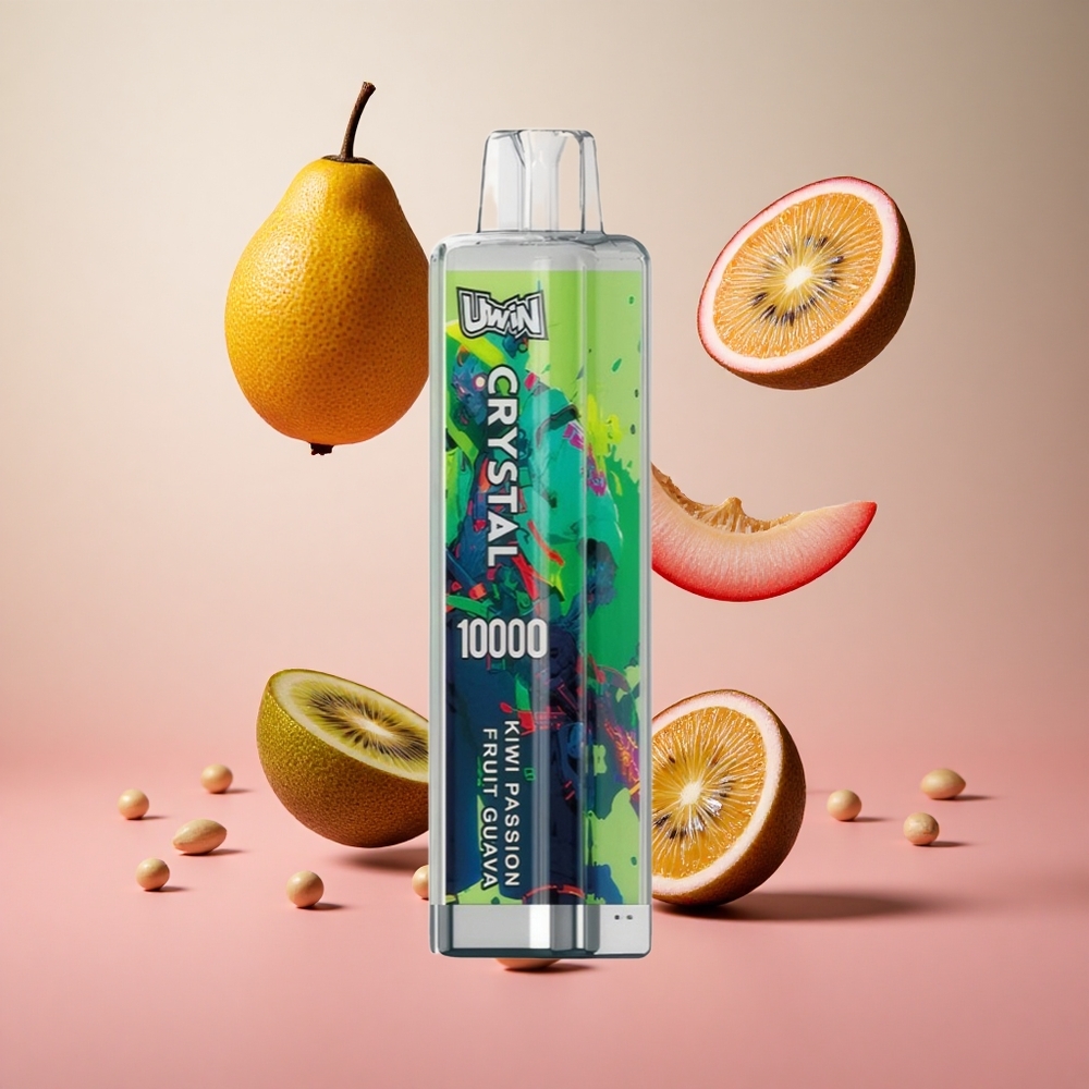 UWIN Crystal 10000 Puffs Kiwi Maracujá Goiaba Brasil Atacadista 18ml RGB