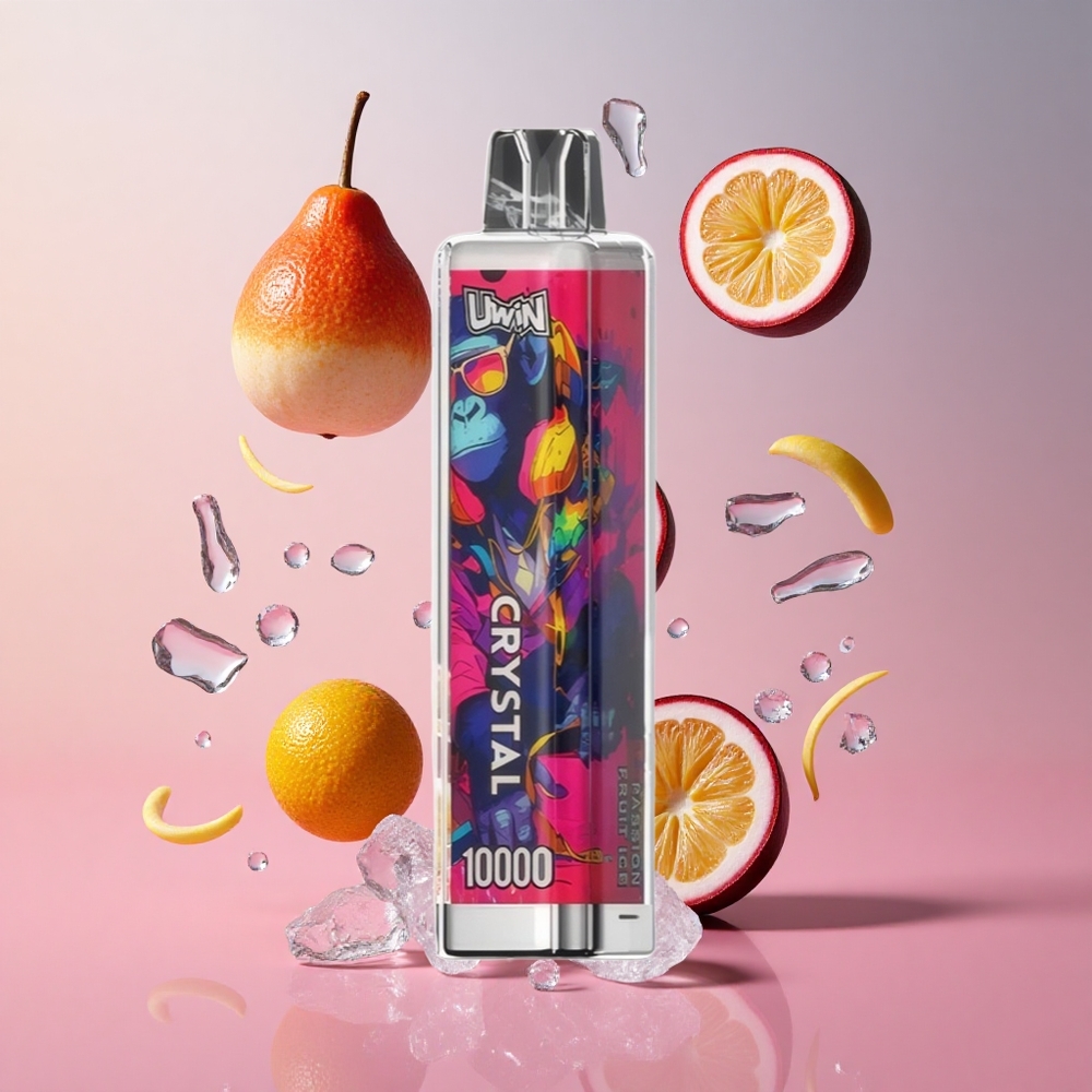 UWIN Crystal 10000 Puffs Maracujá Gelo Brasil Atacadista 18ml RGB