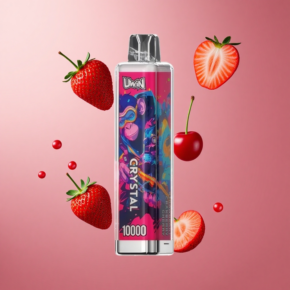 UWIN Crystal 10000 Puffs Morango Cranberry Cereja 18ml Brasil Atacadista RGB