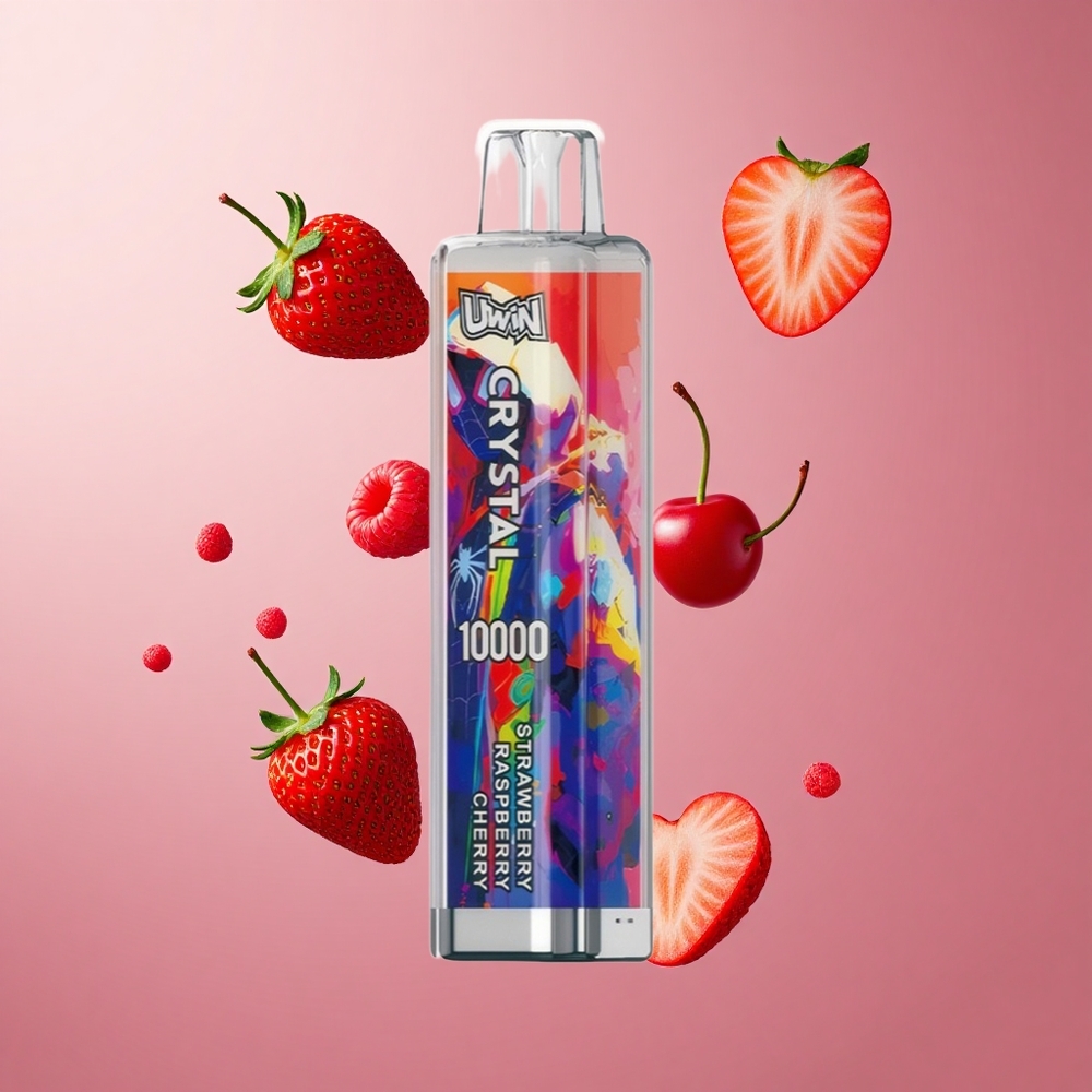 UWIN Crystal 10000 Puffs Morango Framboesa Cereja 18ml Brasil Atacadista RGB