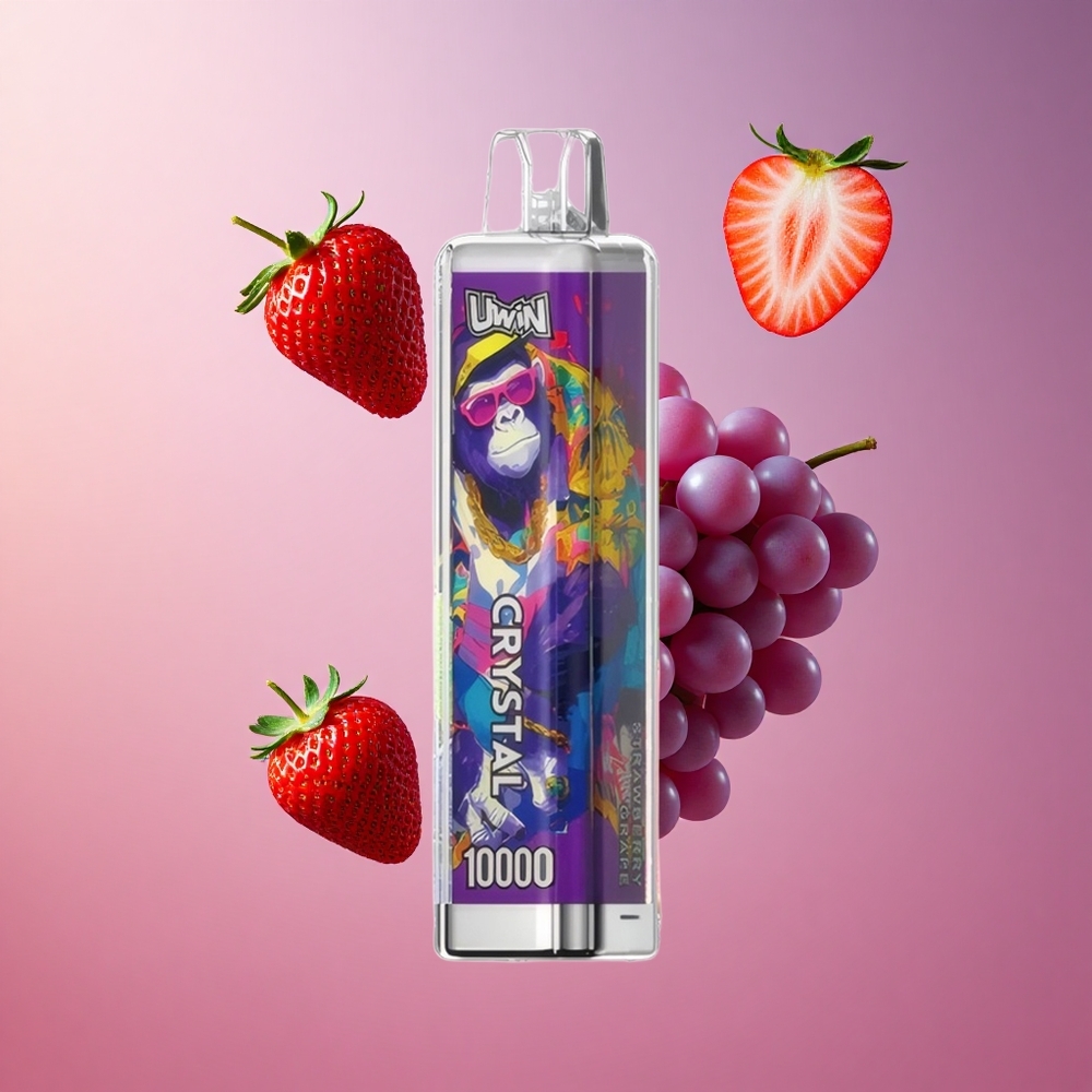 UWIN Crystal 10000 Puffs Morango Uva Brasil Atacadista 18ml RGB