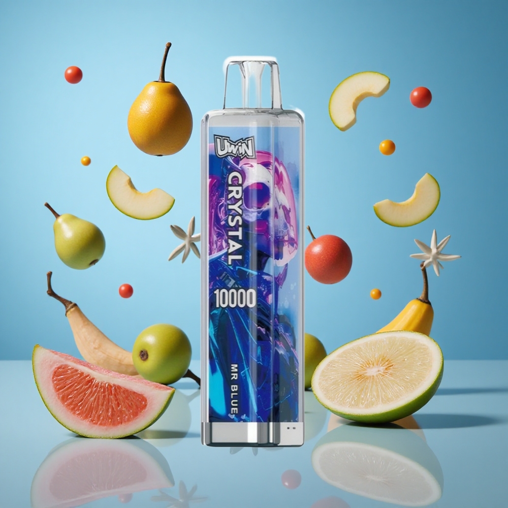 UWIN Crystal 10000 Puffs Mr Azul 18ml Brasil Atacadista RGB Lights