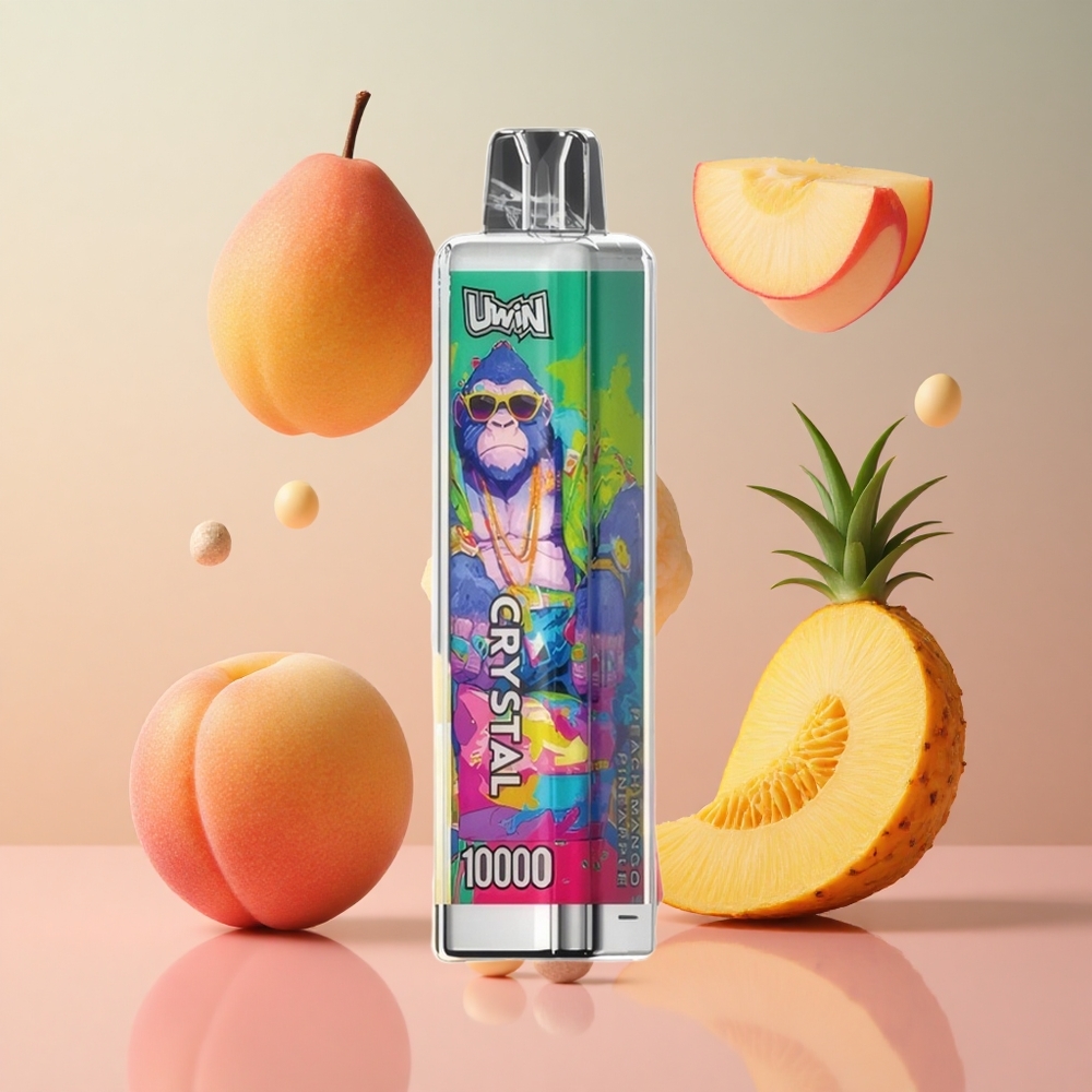 UWIN Crystal 10000 Puffs Pêssego Manga Abacaxi Brasil Atacadista 18ml RGB