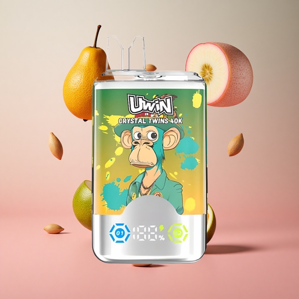 UWIN Crystal Twins 40000 Puffs Kiwi Maracujá Goiaba Duas Maçãs Brasil Atacadista 32ml