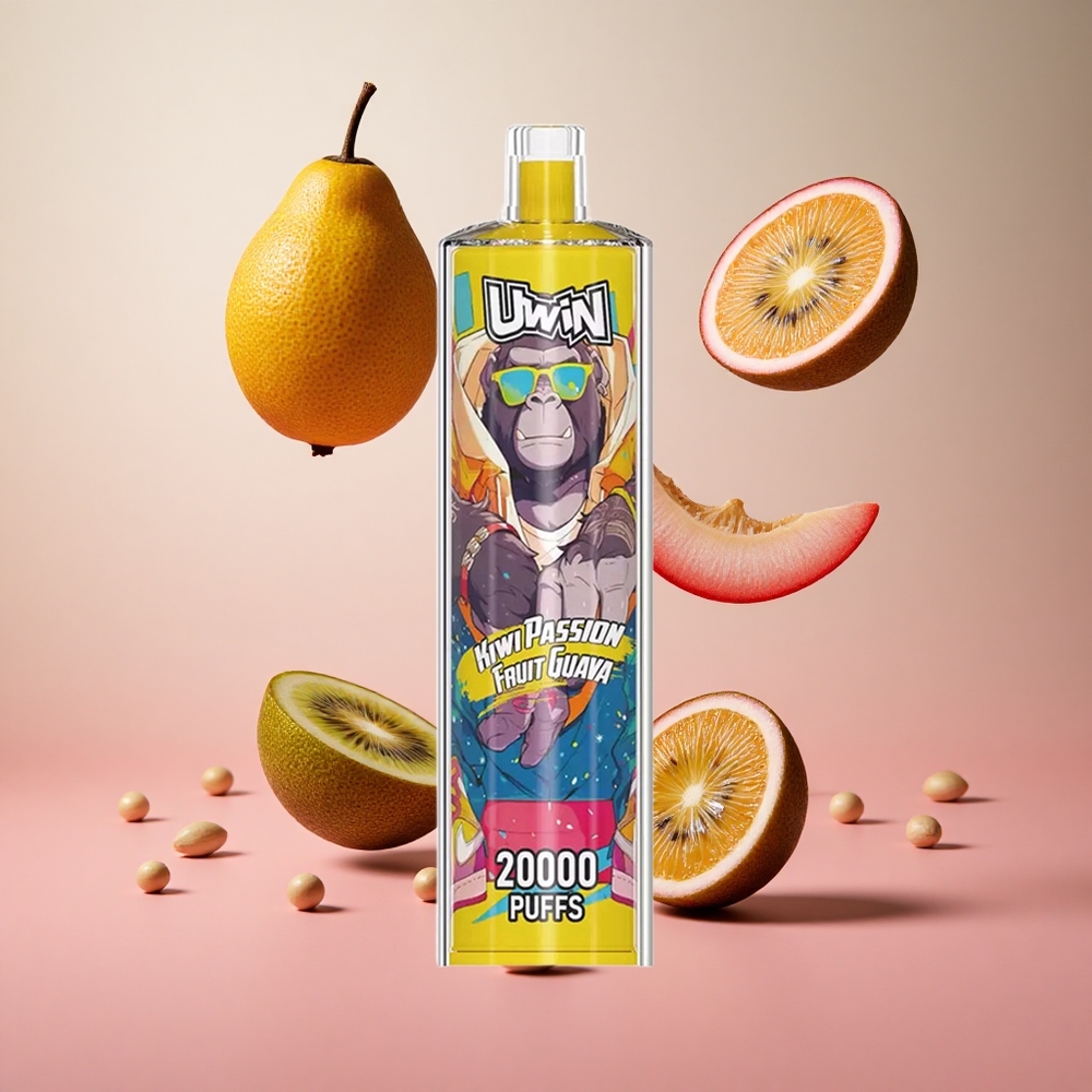 Uwin Shisha Crystal 20000 Puffs Kiwi Maracujá Goiaba Brasil Atacadista Bateria 650 mAh