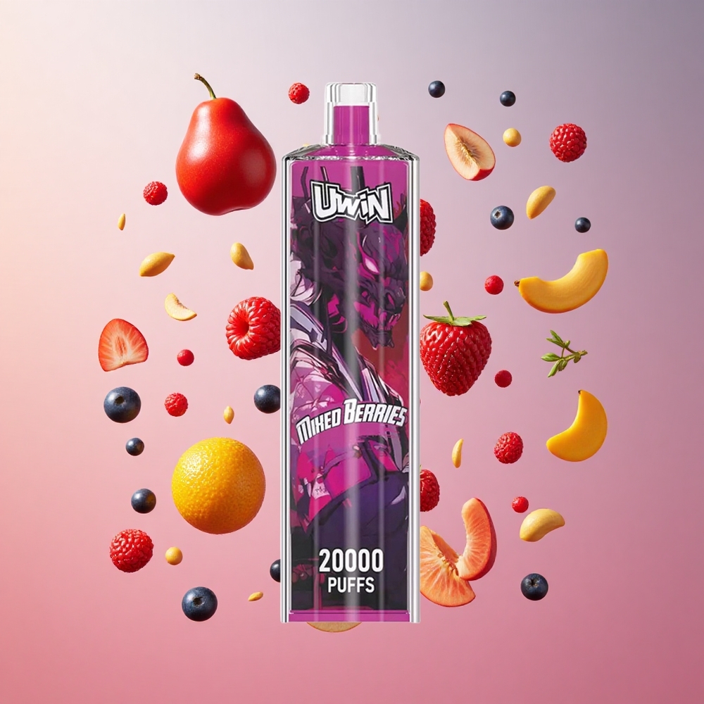 Uwin Shisha Hookah Crystal 20000 Puffs Frutas Vermelhas Brasil Atacadista 22ml Tipo-C