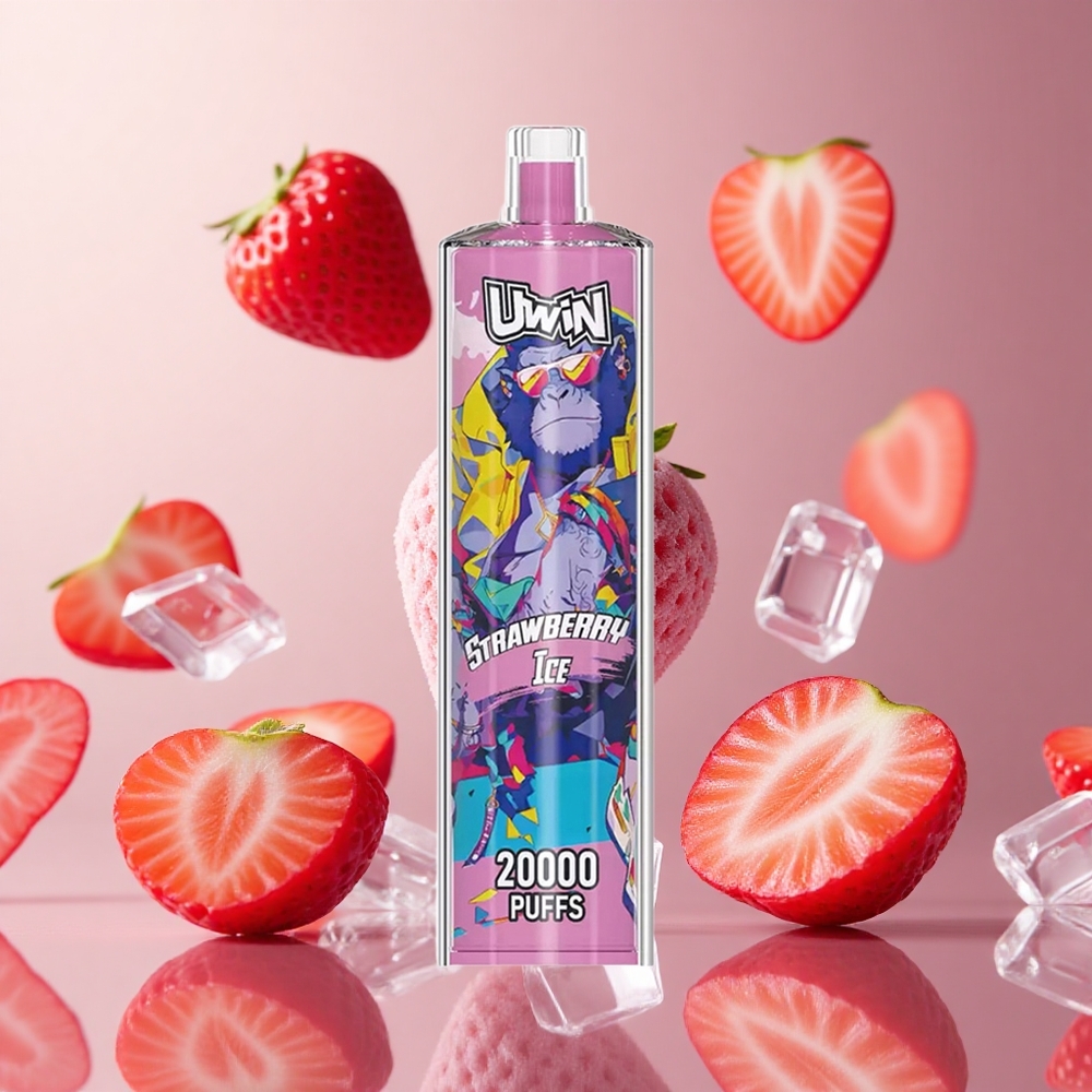 Uwin Shisha Hookah Crystal 20000 Puffs Morango Gelado Brasil Atacadista 22ml Tipo-C