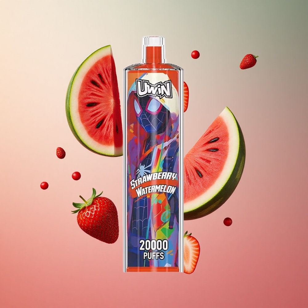 Uwin Shisha Hookah Crystal 20000 Puffs Morango Melancia Brasil Atacadista 22ml Tipo-C