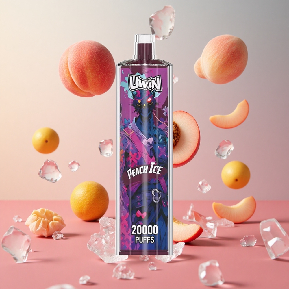 Uwin Shisha Hookah Crystal 20000 Puffs Pêssego Gelo Brasil Atacadista 22ml Tipo-C