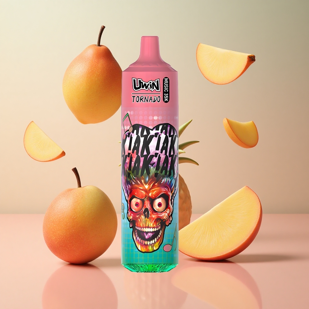 Uwin Tornado 35K Music Vape Descartável Pêssego Manga Abacaxi 35.000 Puffs Brasil Atacadista