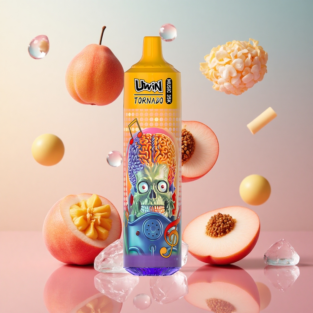 Uwin Tornado 35K Pêssego Gelado de Verão 35.000 Puffs Brasil Atacadista