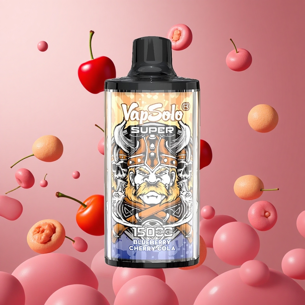 Vapsolo Super 15000 Puffs Cherry Cola 40ml Brasil Atacadista