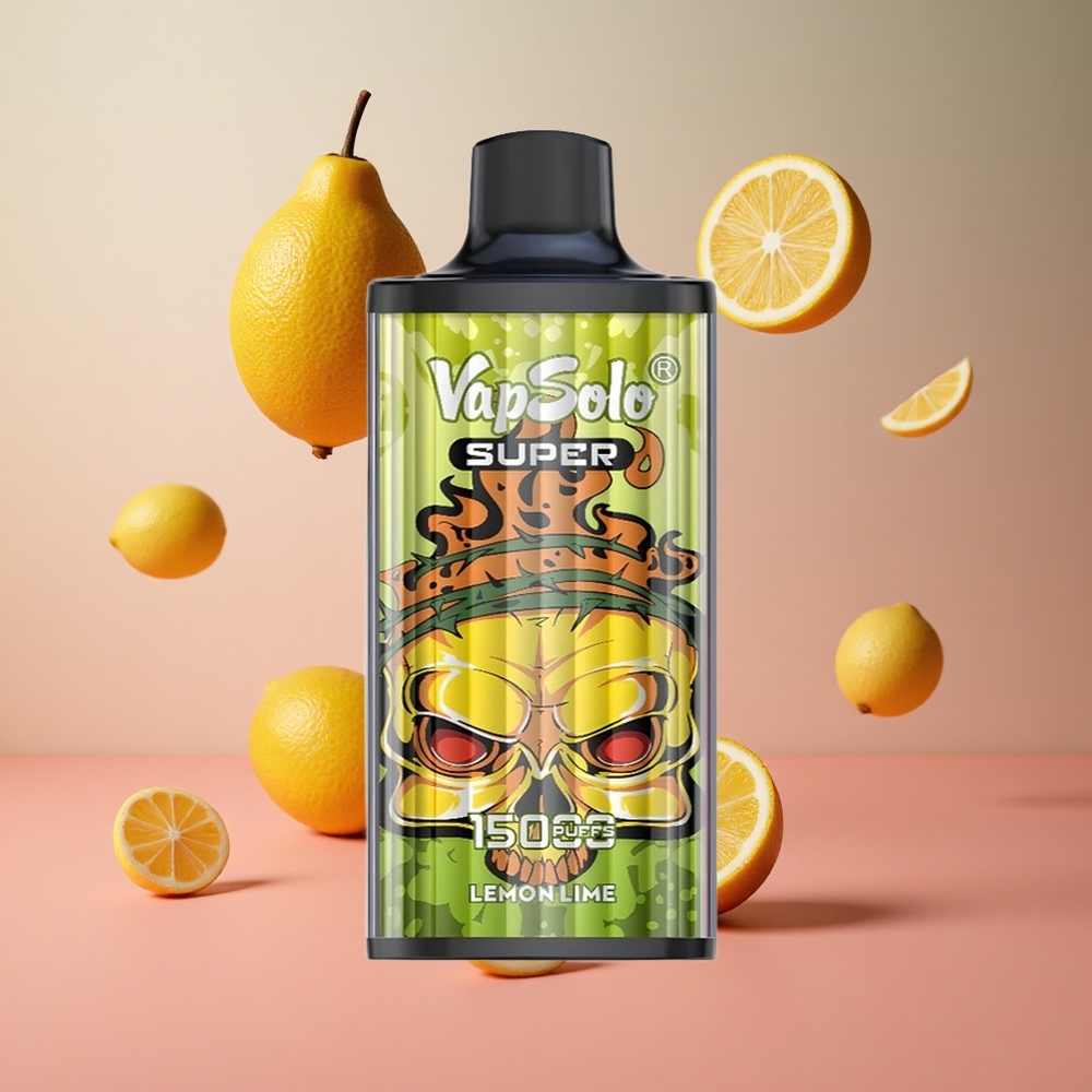 Vapsolo Super 15000 Puffs Lima Limão 40ml Brasil Atacadista Tipo-C