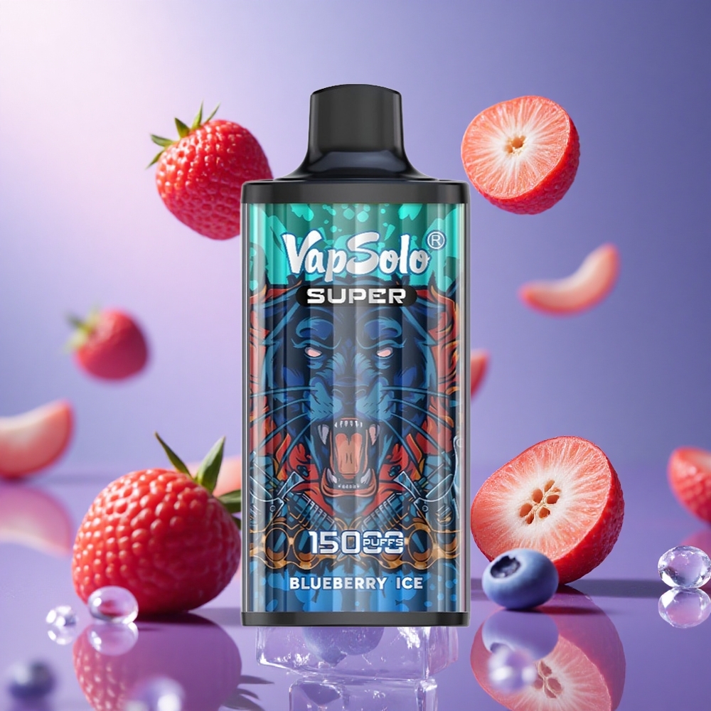 Vapsolo Super 15000 Puffs Mirtilo Gelo Brasil Atacadista 40ml 850mAh