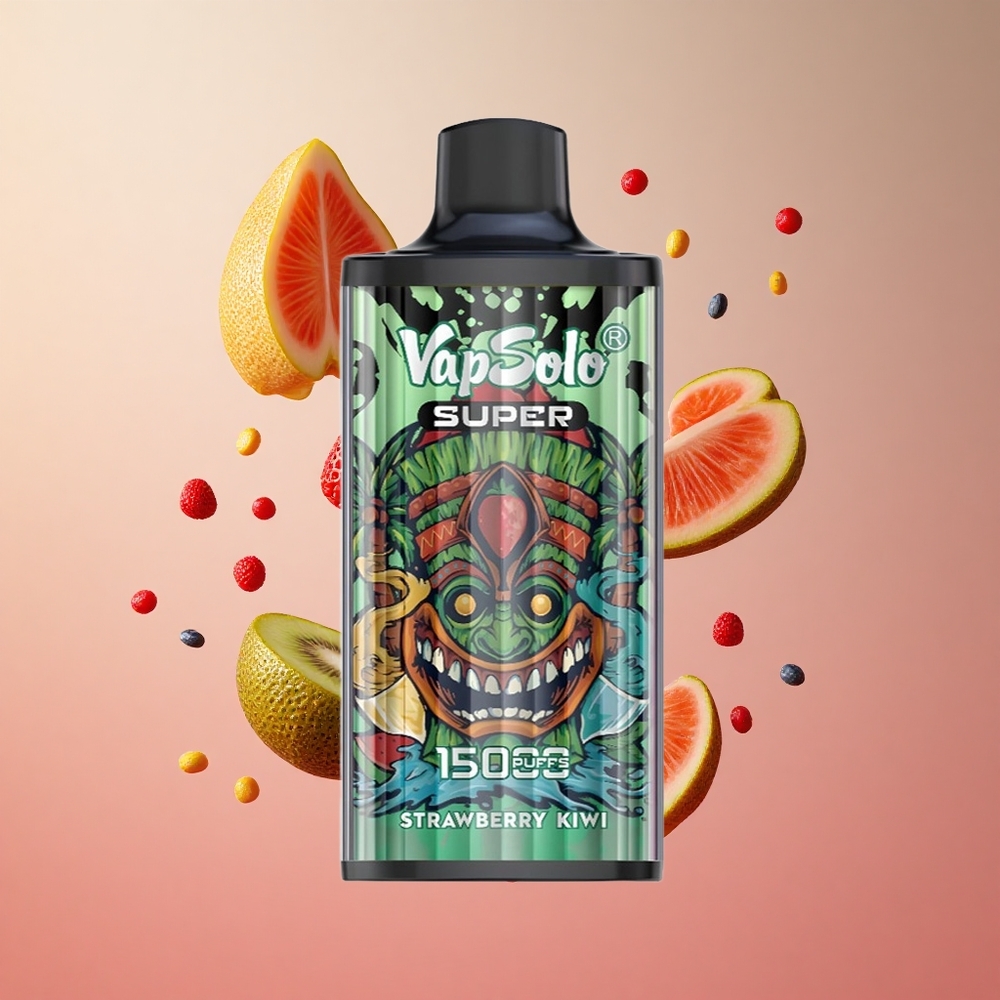 Vapsolo Super 15000 Puffs Morango Kiwi 40ml Brasil Atacadista 850mah Type-C