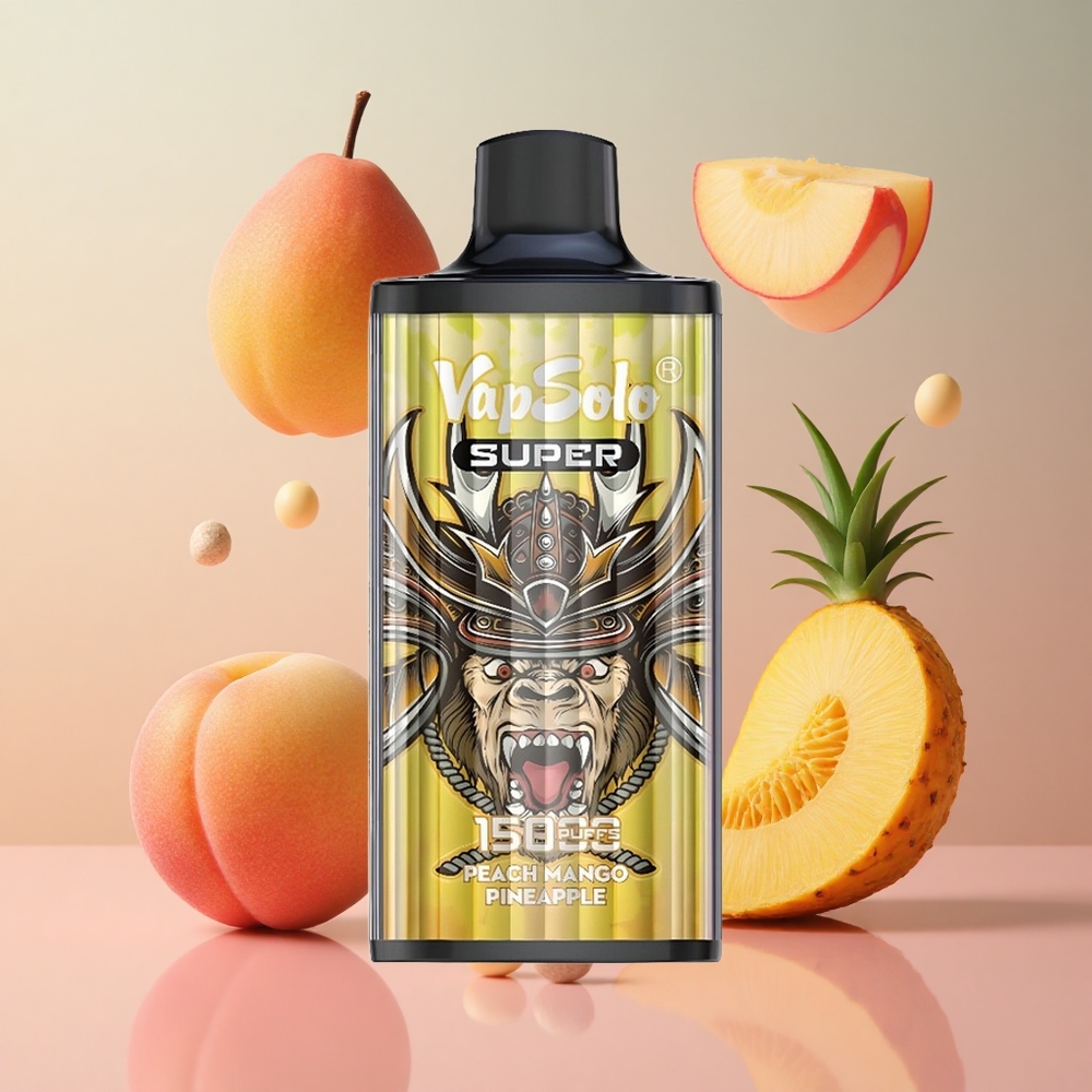 Vapsolo Super 15000 Puffs Pêssego Manga Abacaxi Brasil Atacadista 40ml 850mah