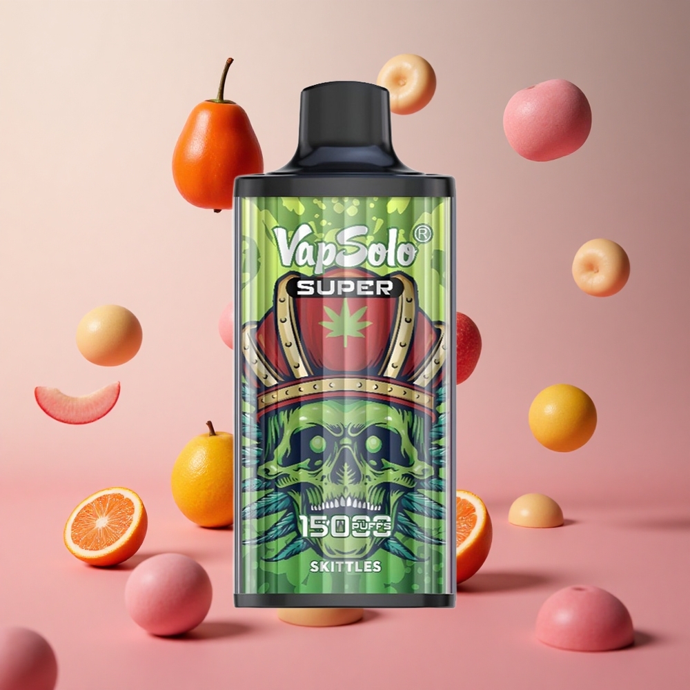 Vapsolo Super 15000 Puffs Skittles (Sabores) 40ml 850mah Brasil Atacadista