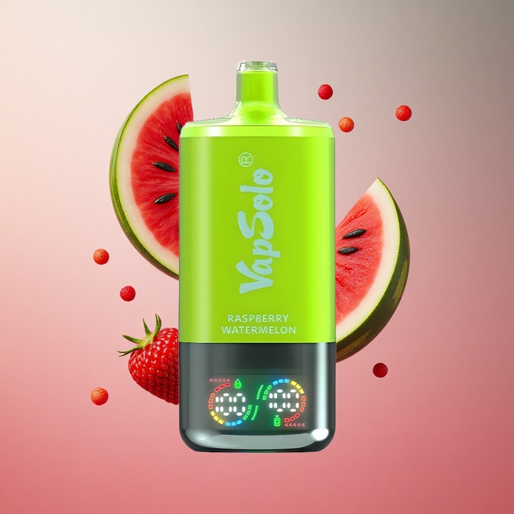 VapSolo Triple 30000 Puffs Framboesa Melancia 40ml Brasil Atacadista Tipo-C