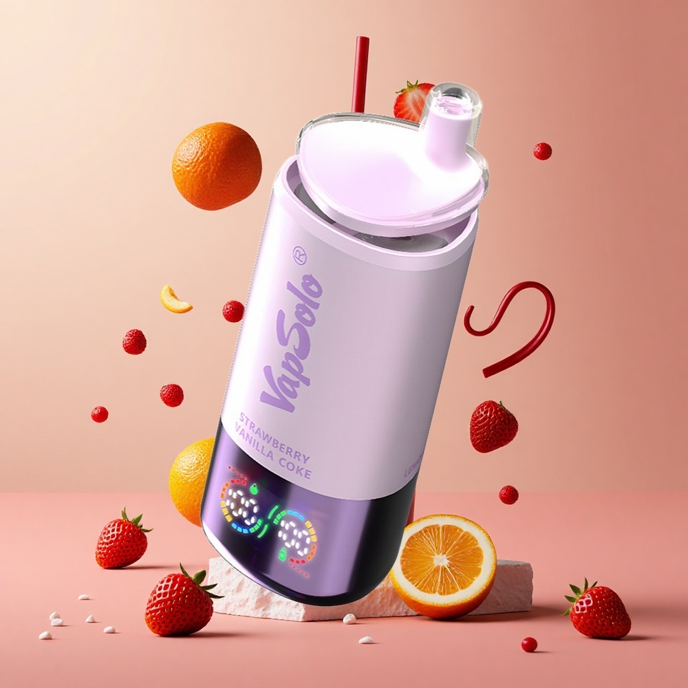 VapSolo Triple 30000 Puffs Morango Baunilha Coca Brasil Atacadista 40ml