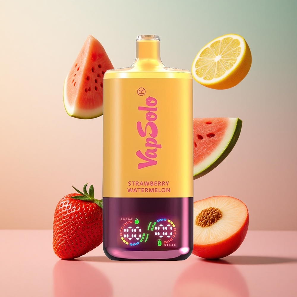 VapSolo Triple 30000 Puffs Morango Melancia & Pêssego Limão 40ml Brasil Atacadista