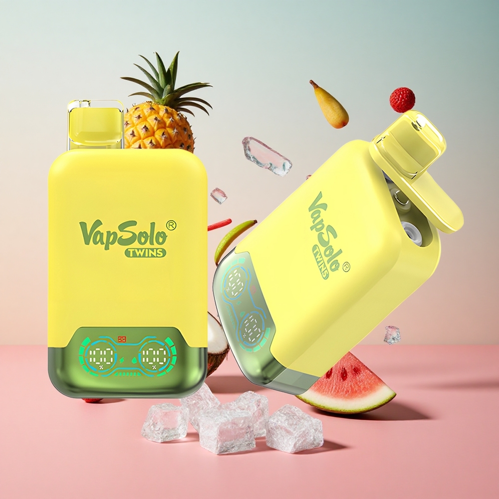 Vapsolo Twins 20000 Puffs Abacaxi Coco & Melancia Ice 40ml Brasil Atacadista