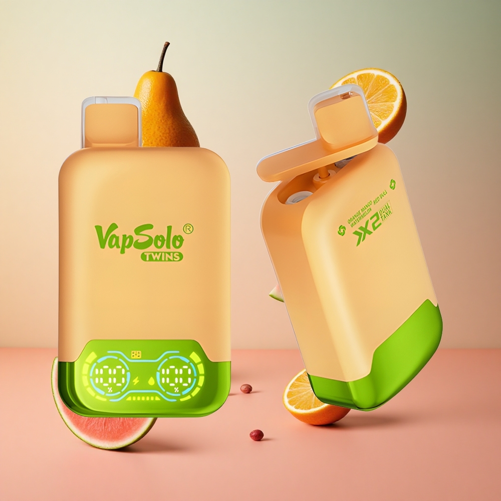 Vapsolo Twins 20000 Puffs Laranja Manga Melancia & Red Bull 40ml Brasil Atacadista