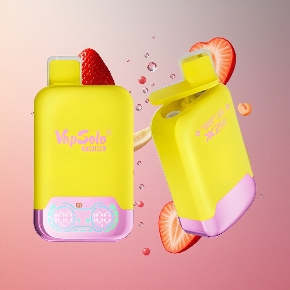 Vapsolo Twins 20000 Puffs Morango Banana & Cereja Fizz 40ml Brasil Atacadista