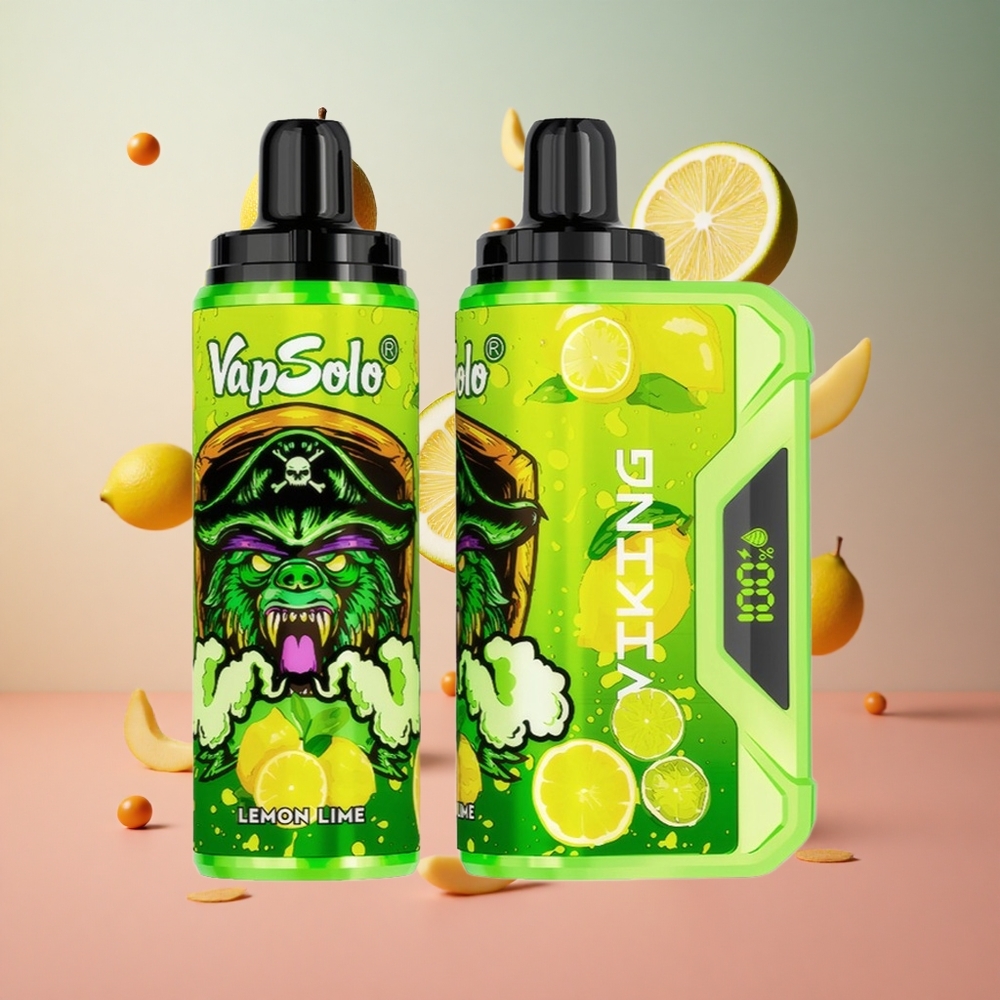 VapSolo VIKING 12000 Puffs Limão Lima Brasil Atacadista Tipo-C 22ml