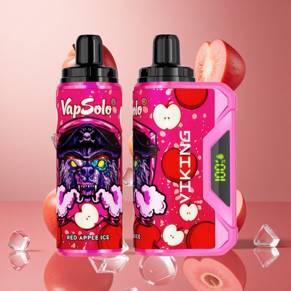 VapSolo VIKING 12000 Puffs Maçã Vermelha Gelo 22ml Brasil Atacadista