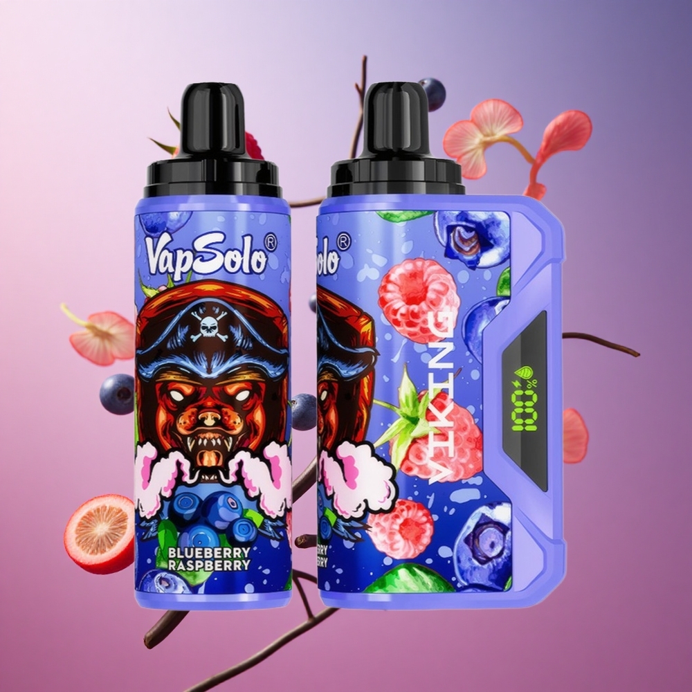 VapSolo VIKING 12000 Puffs Mirtilo Framboesa Brasil Atacadista 22ml Tipo-C