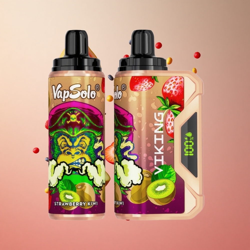 VapSolo VIKING 12000 Puffs Morango Kiwi Brasil Atacadista 22ml Tipo-C