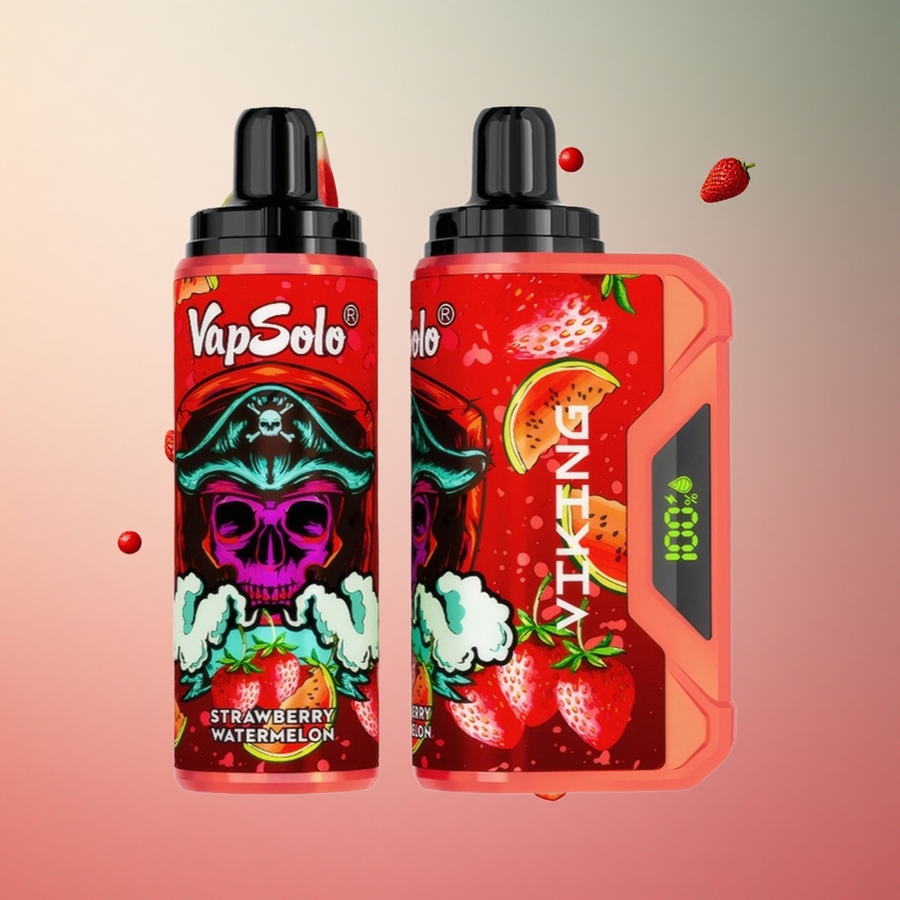 VapSolo VIKING 12000 Puffs Morango Melancia Brasil Atacadista 22ml Tipo-C