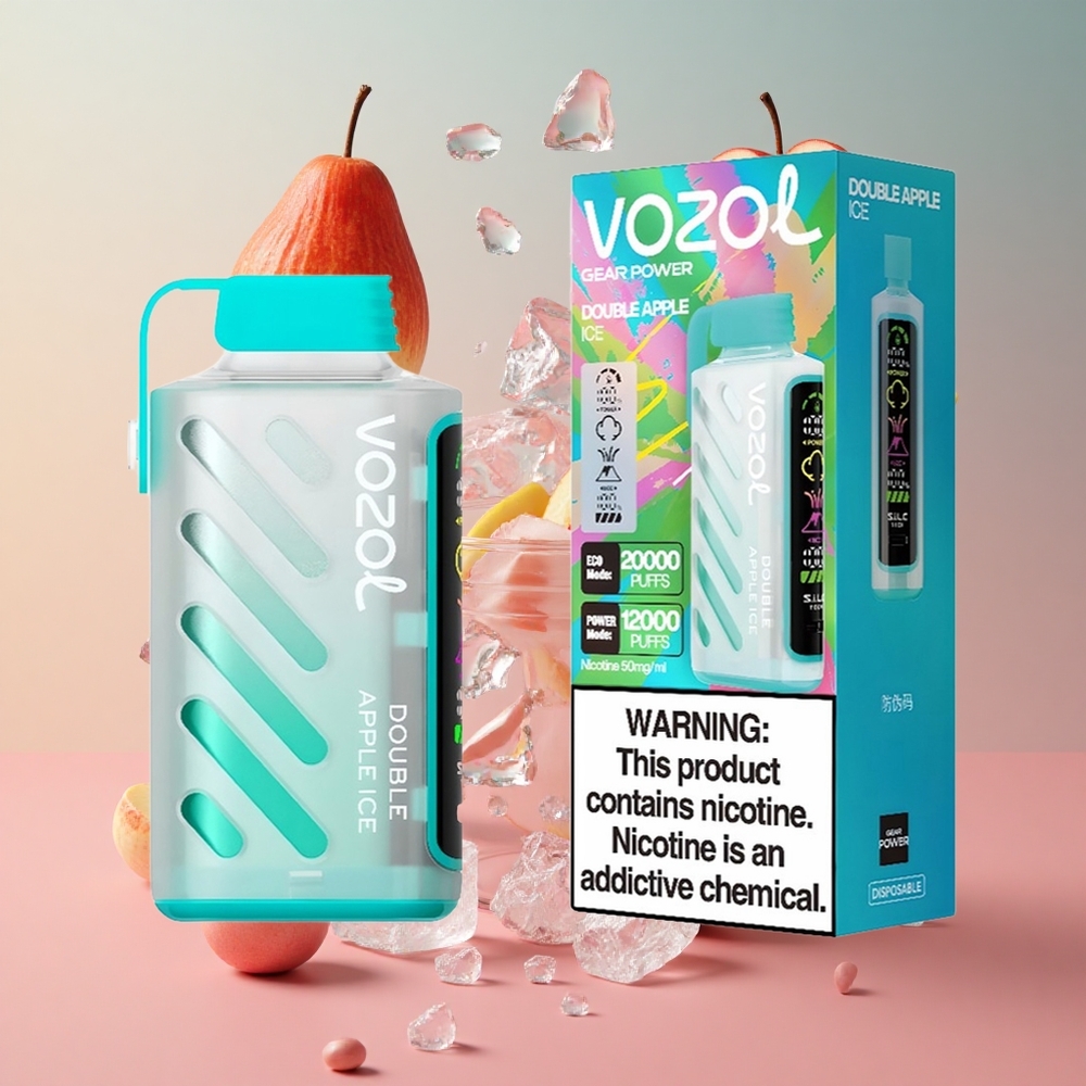VOZOL Gear Power 20000 Puffs Maçã Dupla Gelo Brasil Atacadista Tela Inteira 20mL