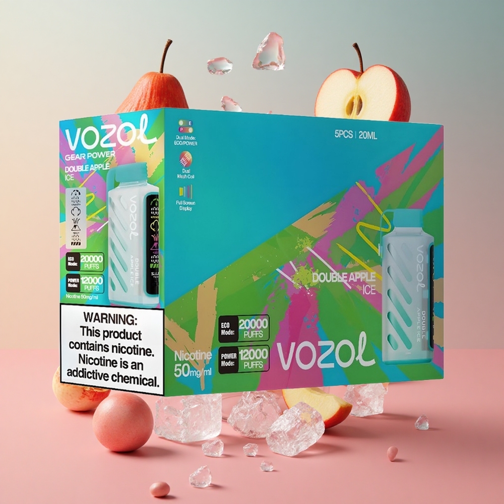 VOZOL Gear Power 20000 Puffs Maçã Dupla Gelo Brasil Atacadista Tela Inteira 20mL