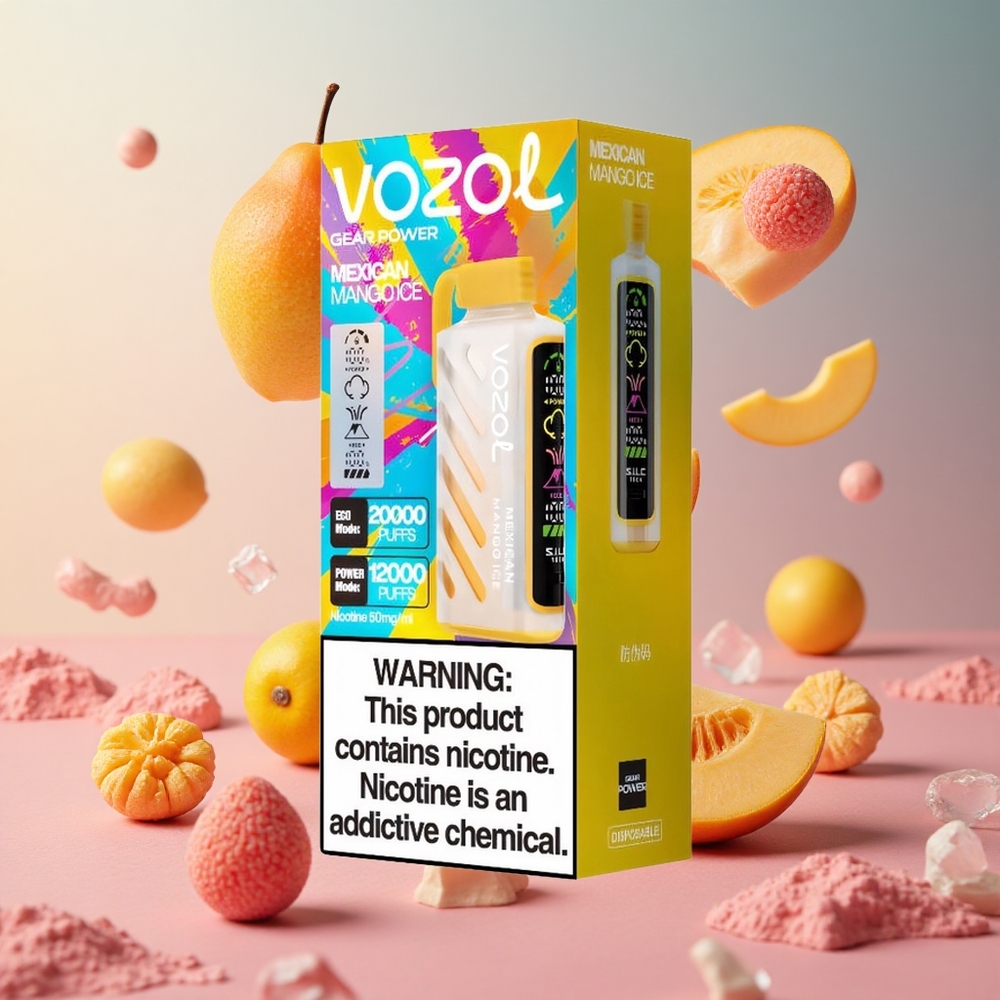 VOZOL Gear Power 20000 Puffs Manga Mexicana Gelo Brasil Atacadista Tela Inteira 20mL