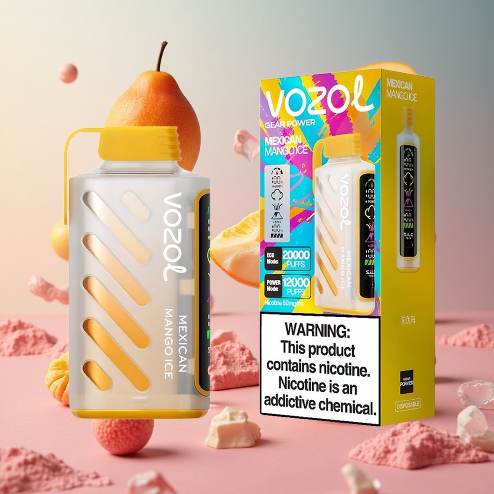 VOZOL Gear Power 20000 Puffs Manga Mexicana Gelo Brasil Atacadista Tela Inteira 20mL
