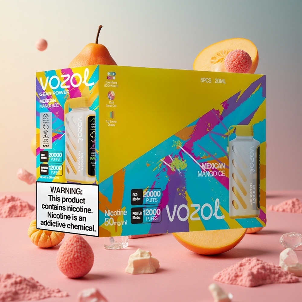 VOZOL Gear Power 20000 Puffs Manga Mexicana Gelo Brasil Atacadista Tela Inteira 20mL