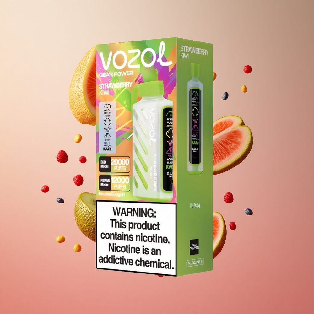 VOZOL Gear Power 20000 Puffs Morango Kiwi Brasil Atacadista Tela Inteira 20mL