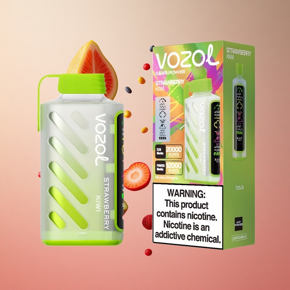 VOZOL Gear Power 20000 Puffs Morango Kiwi Brasil Atacadista Tela Inteira 20mL