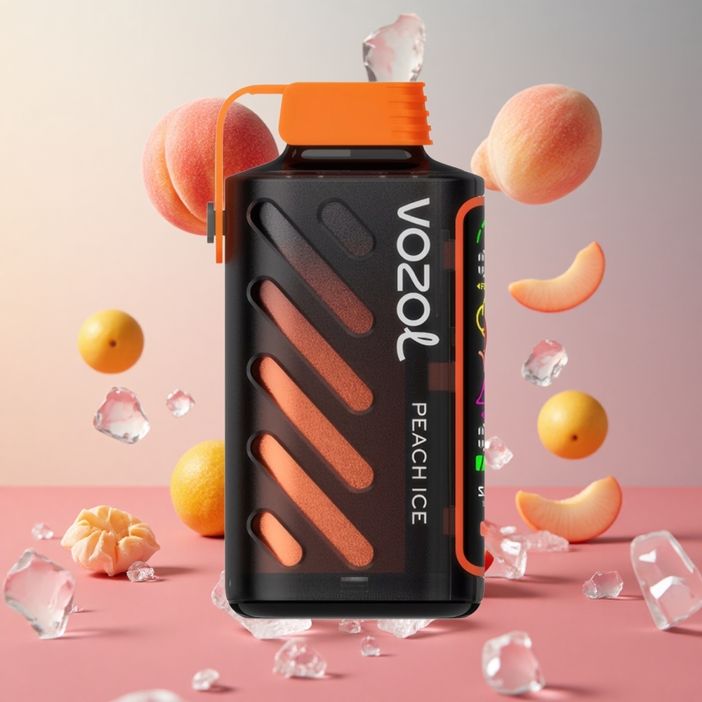 VOZOL Gear Power 20000 Puffs Pêssego Gelo Brasil Atacadista Tela Inteira 20mL