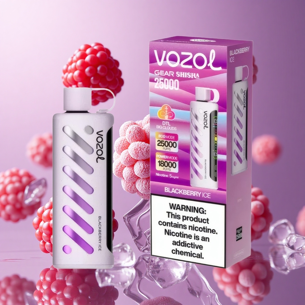 VOZOL Gear Shisha 25000 Puffs Blackberry Gelo Brasil Atacadista S.i.L.C Tech 1000mAh