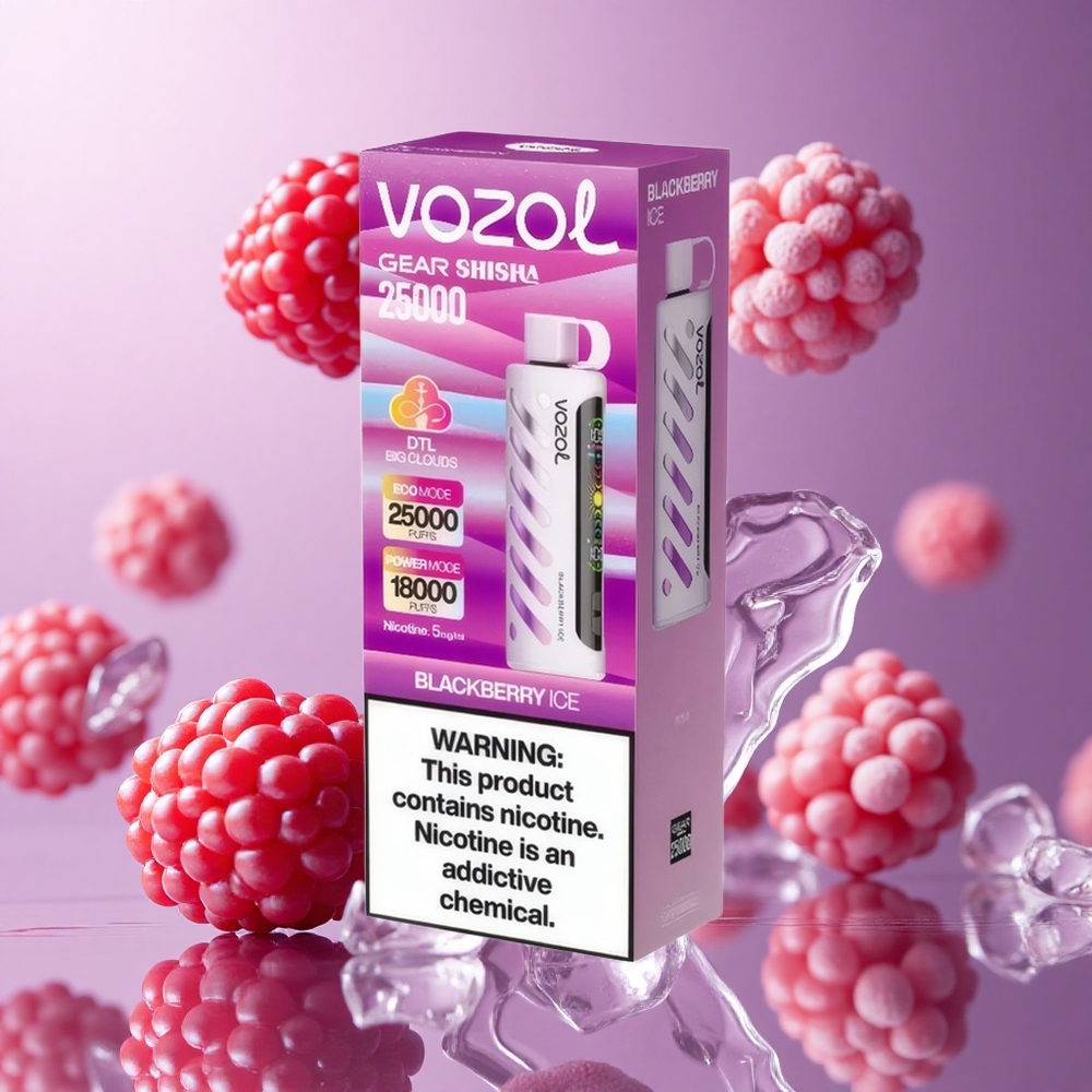 VOZOL Gear Shisha 25000 Puffs Blackberry Gelo Brasil Atacadista S.i.L.C Tech 1000mAh