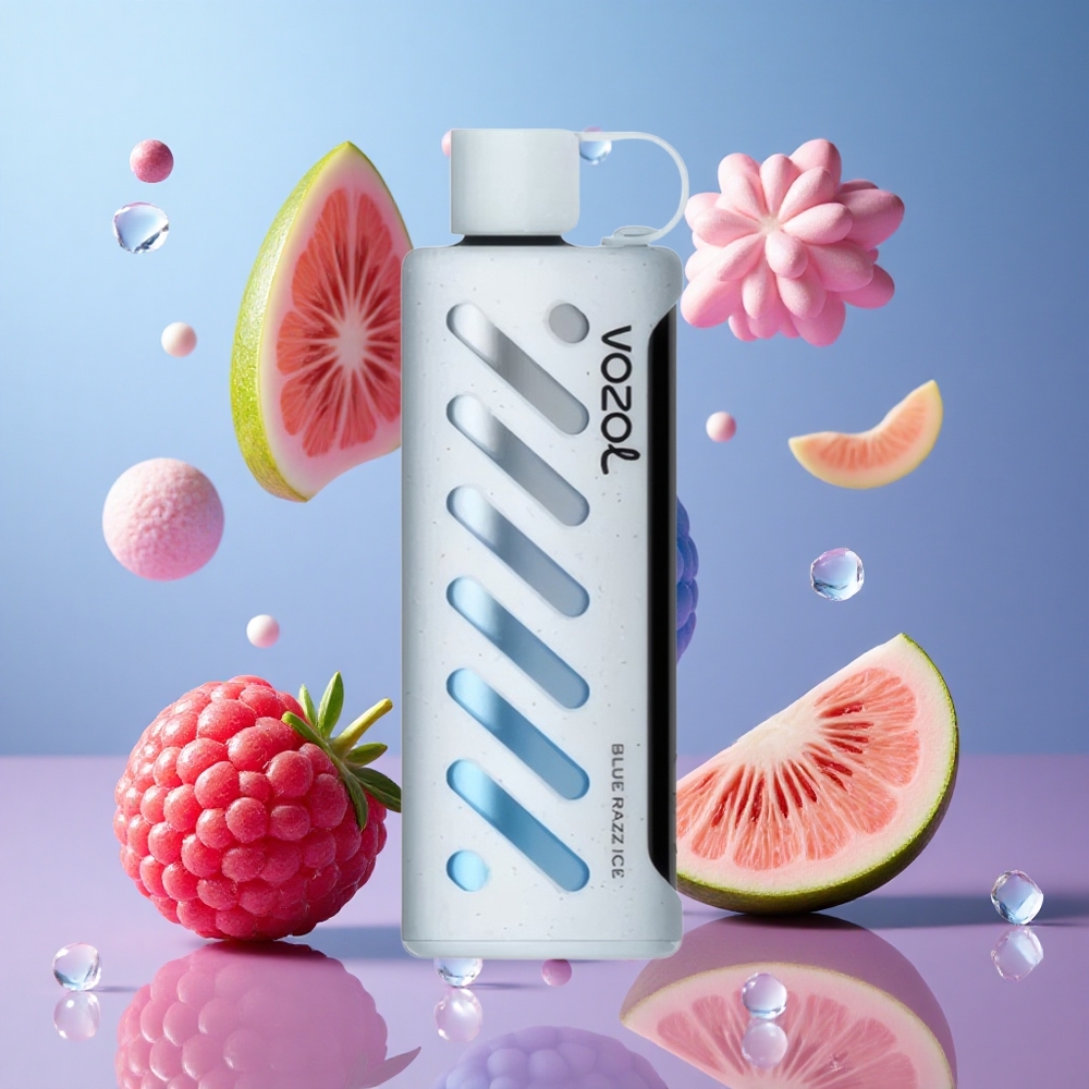 VOZOL Gear Shisha 25000 Puffs Blue Razz Ice 30 Sabores Deliciosos Brasil Atacadista