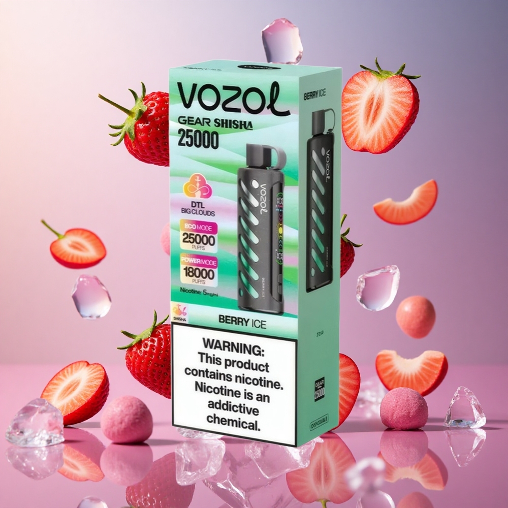 VOZOL Gear Shisha 25000 Puffs Fruta Silvestre Gelo Brasil Atacadista 1000mAh S.i.L.C Tech