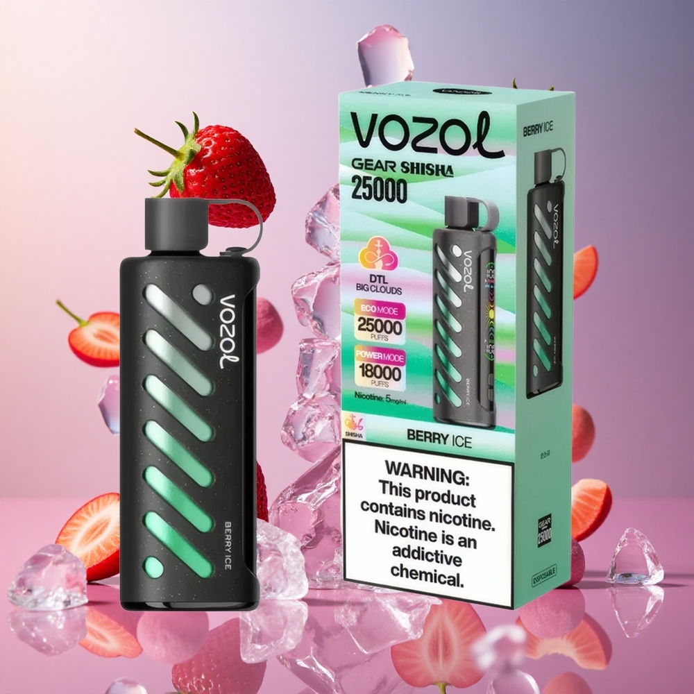 VOZOL Gear Shisha 25000 Puffs Fruta Silvestre Gelo Brasil Atacadista 1000mAh S.i.L.C Tech