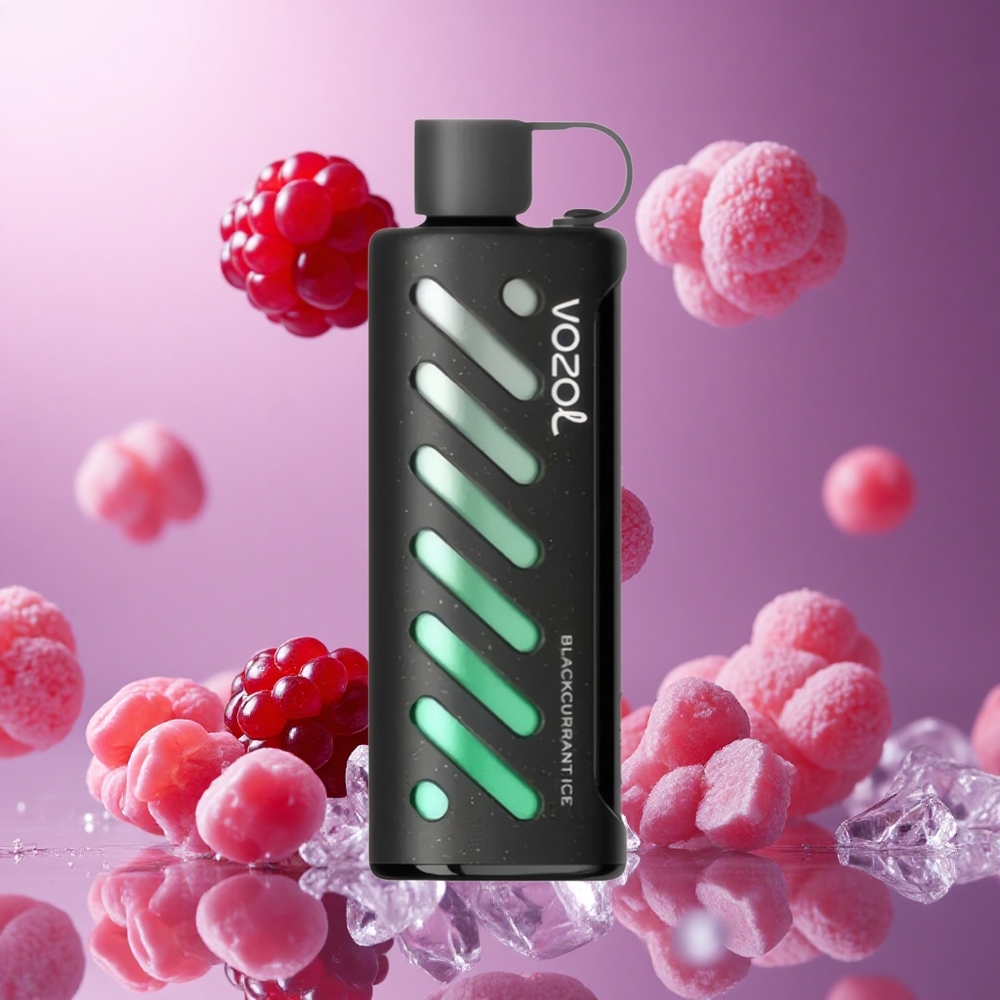 VOZOL Gear Shisha 25000 Puffs Groselha Negra Gelo Brasil Atacadista 30 Sabores Deliciosos
