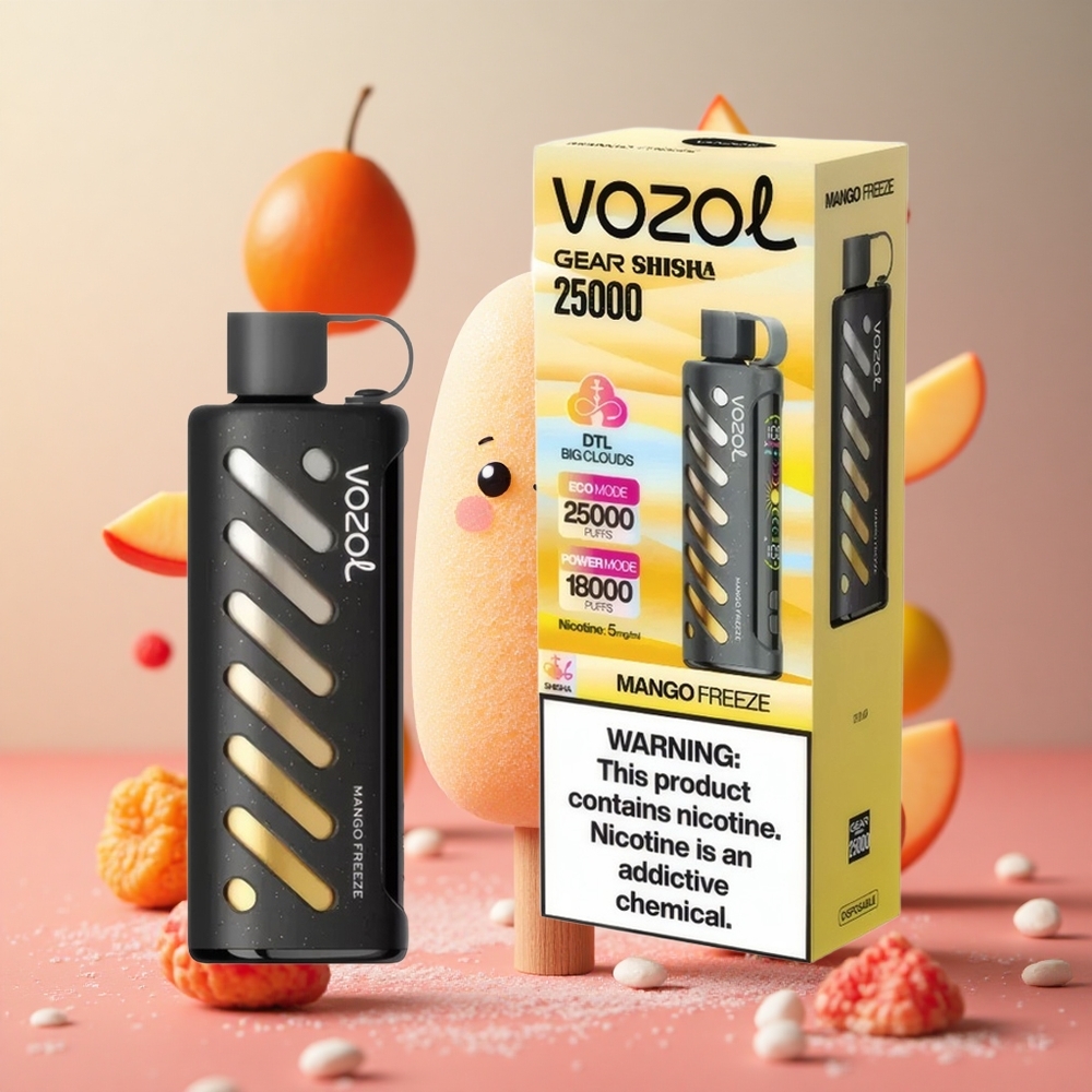 VOZOL Gear Shisha 25000 Puffs Manga Gelada Brasil Atacadista 30 Sabores Deliciosos S.i.L.C Tech